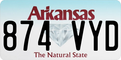 AR license plate 874VYD