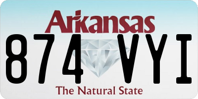 AR license plate 874VYI