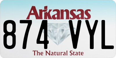 AR license plate 874VYL