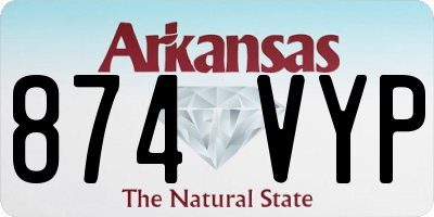 AR license plate 874VYP