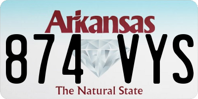 AR license plate 874VYS