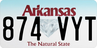AR license plate 874VYT