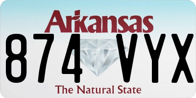AR license plate 874VYX