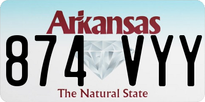 AR license plate 874VYY