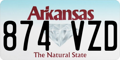 AR license plate 874VZD