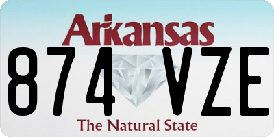 AR license plate 874VZE