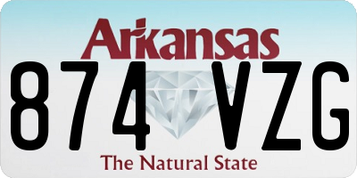 AR license plate 874VZG