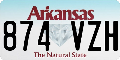 AR license plate 874VZH