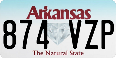 AR license plate 874VZP