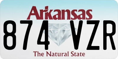 AR license plate 874VZR