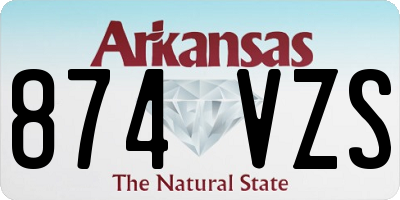 AR license plate 874VZS