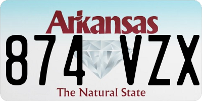 AR license plate 874VZX