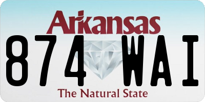 AR license plate 874WAI
