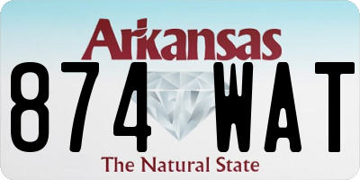 AR license plate 874WAT