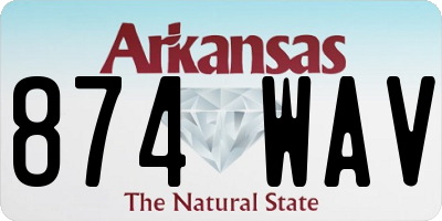 AR license plate 874WAV