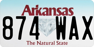 AR license plate 874WAX