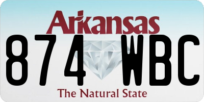 AR license plate 874WBC