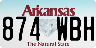 AR license plate 874WBH