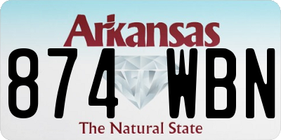 AR license plate 874WBN