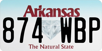 AR license plate 874WBP