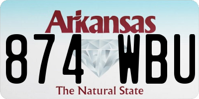 AR license plate 874WBU