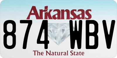 AR license plate 874WBV