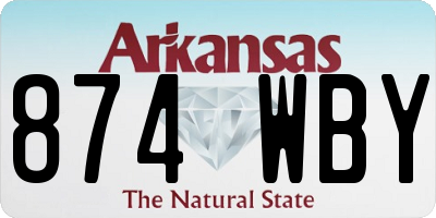 AR license plate 874WBY