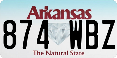 AR license plate 874WBZ