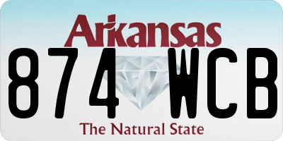 AR license plate 874WCB