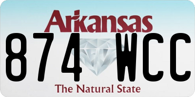 AR license plate 874WCC