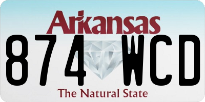 AR license plate 874WCD
