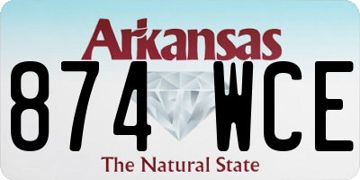 AR license plate 874WCE