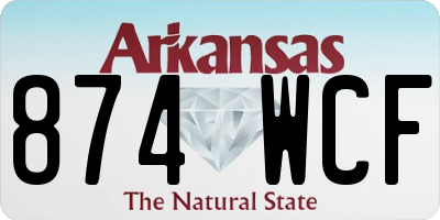 AR license plate 874WCF