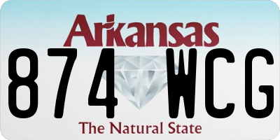 AR license plate 874WCG
