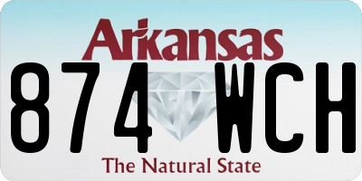 AR license plate 874WCH