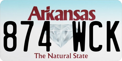 AR license plate 874WCK