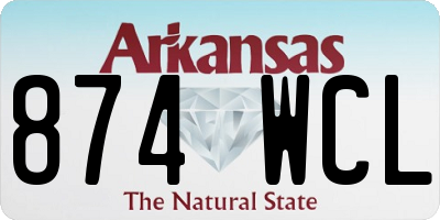 AR license plate 874WCL