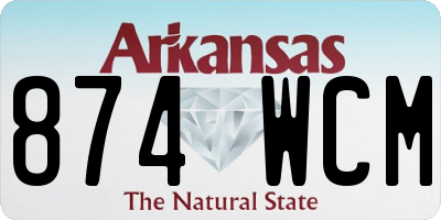 AR license plate 874WCM