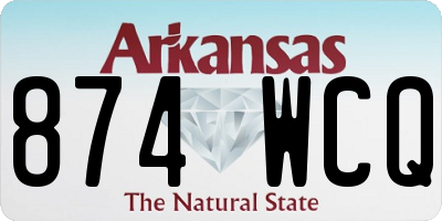 AR license plate 874WCQ