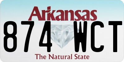 AR license plate 874WCT