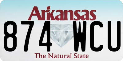 AR license plate 874WCU