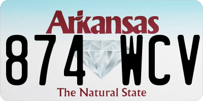 AR license plate 874WCV