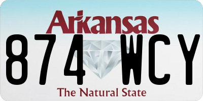 AR license plate 874WCY