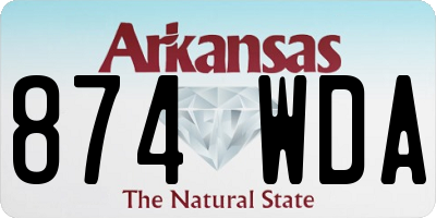 AR license plate 874WDA