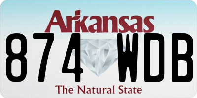 AR license plate 874WDB