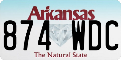 AR license plate 874WDC