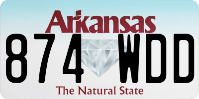 AR license plate 874WDD