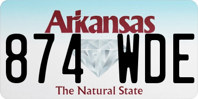 AR license plate 874WDE