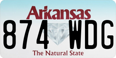 AR license plate 874WDG