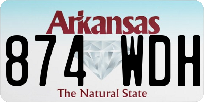 AR license plate 874WDH